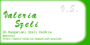 valeria szeli business card